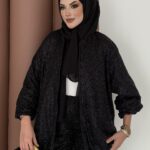 Glitter Bomber İkili Takım - Siyah