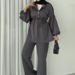 Bloom Scuba Puf İkili Takım - Antrasit