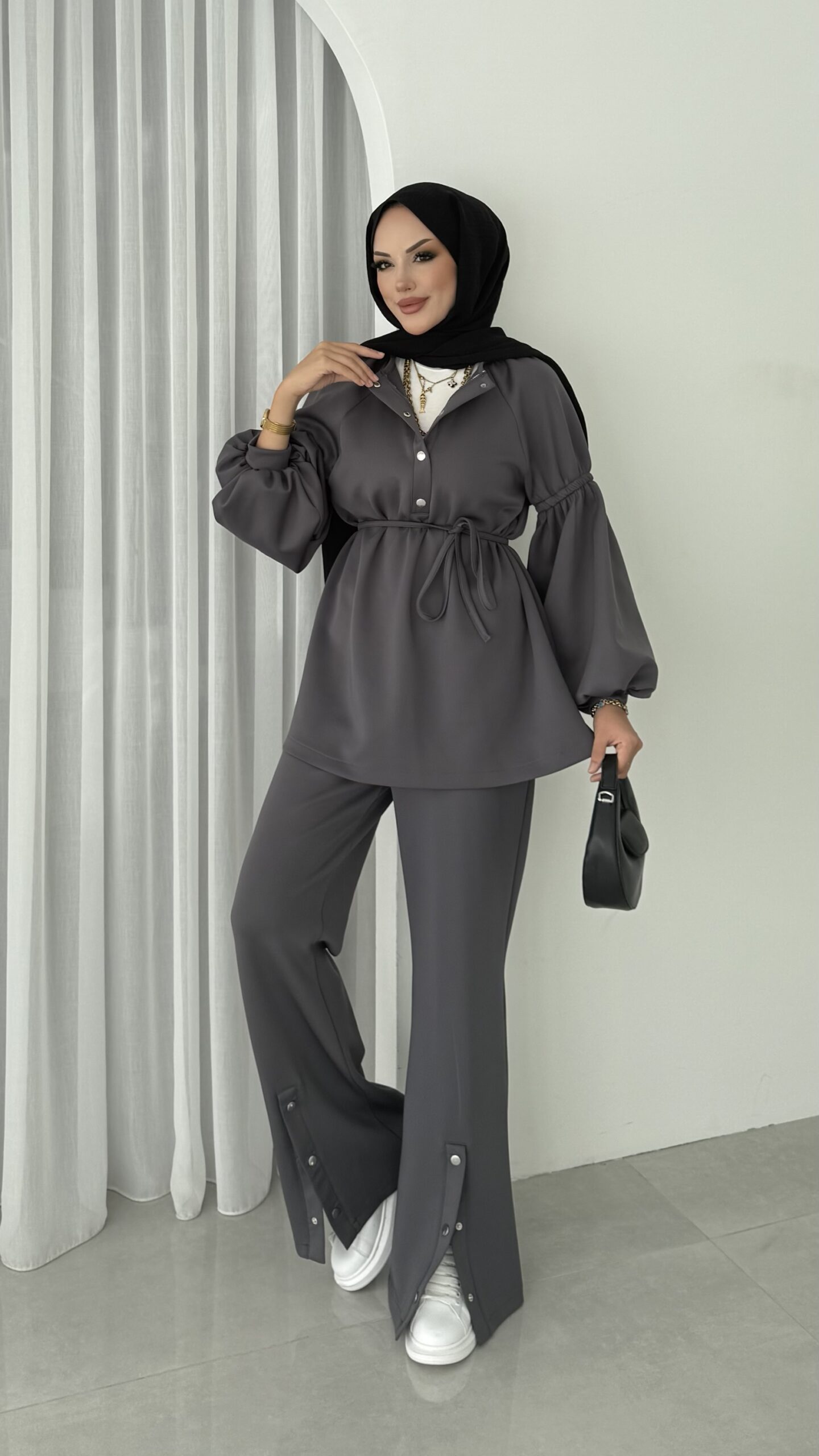 img_5055.jpeg Bloom Scuba Puf İkili Takım - Antrasit - Görsel 1