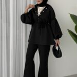 Bloom Scuba Puf İkili Takım - Siyah