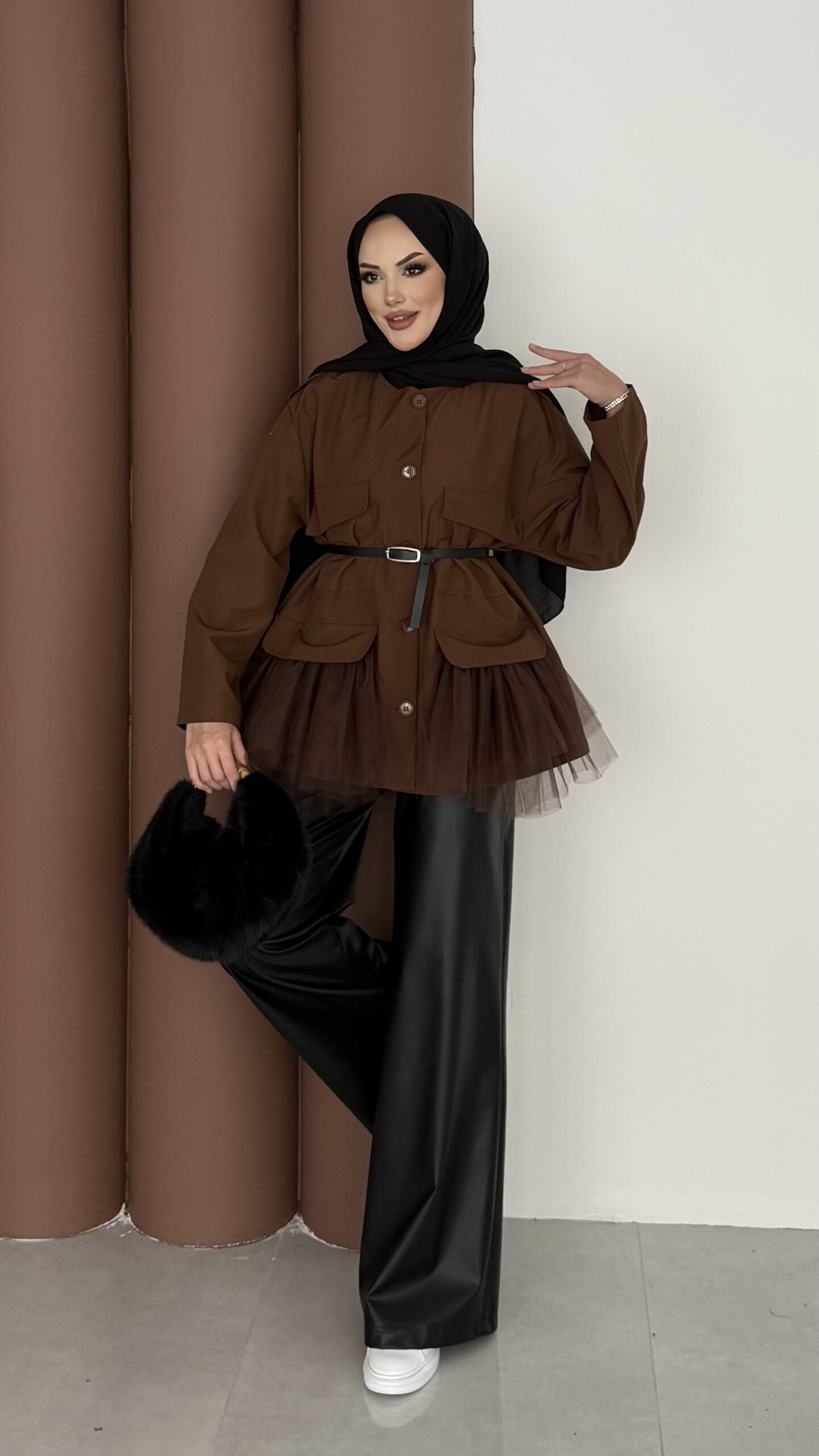 img_5278.jpeg Pinterest Tütü Trenç - Kahverengi - Görsel 1