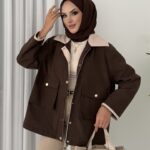 Stradi Muadil Kadife Yaka Ceket - Kahverengi