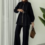 Cross Denim Kemerli İkili Takım - Koyu Mavi