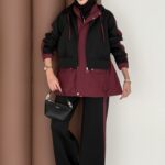 Quizi Kapşonlu İkili Takım - Siyah