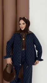 Chester Tasarım Denim İkili Takım - Koyu Mavi - Görsel 3