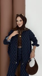 Chester Tasarım Denim İkili Takım - Koyu Mavi - Görsel 5