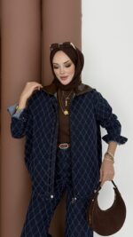 Chester Tasarım Denim İkili Takım - Koyu Mavi - Görsel 4