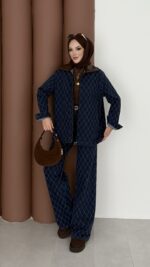 Chester Tasarım Denim İkili Takım - Koyu Mavi - Görsel 2