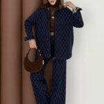 Chester Tasarım Denim İkili Takım - Koyu Mavi