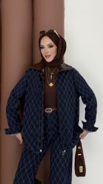 Chester Tasarım Denim İkili Takım - Koyu Mavi - Görsel 10