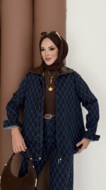 Chester Tasarım Denim İkili Takım - Koyu Mavi - Görsel 13