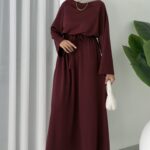 Muadil Oysh Elbise - Bordo