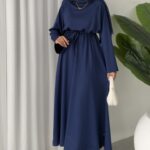 Muadil Oysh Elbise - Lacivert