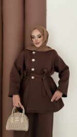 Cocosh Şardonlu İkili Takım - Kahverengi - Görsel 7