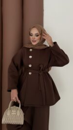 Cocosh Şardonlu İkili Takım - Kahverengi - Görsel 8