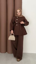 Cocosh Şardonlu İkili Takım - Kahverengi - Görsel 4