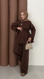 Cocosh Şardonlu İkili Takım - Kahverengi - Görsel 2