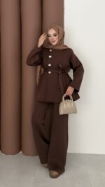 Cocosh Şardonlu İkili Takım - Kahverengi - Görsel 3