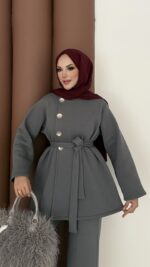 Cocosh Şardonlu İkili Takım - Antrasit - Görsel 6