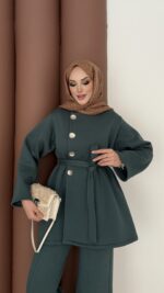 Cocosh Şardonlu İkili Takım - Petrol Mavisi - Görsel 6