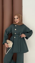 Cocosh Şardonlu İkili Takım - Petrol Mavisi - Görsel 8