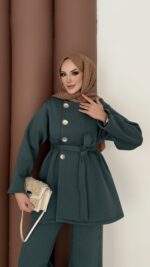 Cocosh Şardonlu İkili Takım - Petrol Mavisi - Görsel 5