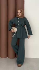 Cocosh Şardonlu İkili Takım - Petrol Mavisi - Görsel 3