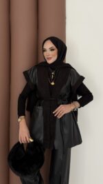 Harmony Premium Peluş Deri İkili Takım - Siyah - Görsel 4