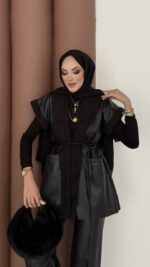 Harmony Premium Peluş Deri İkili Takım - Siyah - Görsel 7