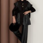 Harmony Premium Peluş Deri İkili Takım - Siyah