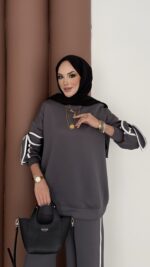 Fiyonklu Scuba İkili Takım - Antrasit - Görsel 5