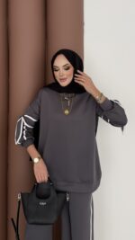 Fiyonklu Scuba İkili Takım - Antrasit - Görsel 6