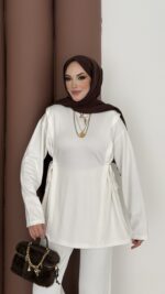 Yandan Bağlamalı Oysh İkili Takım - Beyaz - Görsel 4