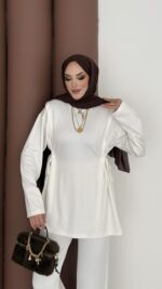 Yandan Bağlamalı Oysh İkili Takım - Beyaz - Görsel 6