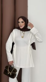 Yandan Bağlamalı Oysh İkili Takım - Beyaz - Görsel 5