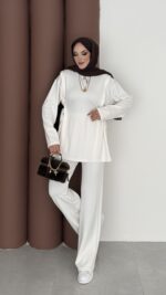 Yandan Bağlamalı Oysh İkili Takım - Beyaz - Görsel 3