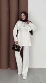 Yandan Bağlamalı Oysh İkili Takım - Beyaz - Görsel 2