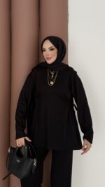 Yandan Bağlamalı Oysh İkili Takım - Siyah - Görsel 4