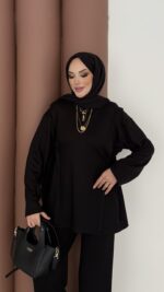 Yandan Bağlamalı Oysh İkili Takım - Siyah - Görsel 5