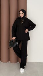 Yandan Bağlamalı Oysh İkili Takım - Siyah