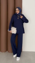 Yandan Bağlamalı Oysh İkili Takım - Lacivert