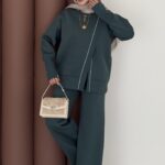 Muadil Asimetrik Fermuarlı İkili Takım - Petrol