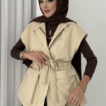 Pinterest Fox Yelek - Bej