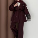 Olden Scuba Taşlı İkili Takım - Bordo