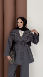 Olden Scuba Taşlı İkili Takım - Antrasit - Görsel 5