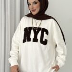 Nyc Şardonlu Sweat - Kahverengi