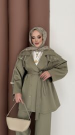 Olden Scuba Taşlı İkili Takım - Yağ Yeşil - Görsel 9