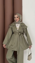 Olden Scuba Taşlı İkili Takım - Yağ Yeşil - Görsel 8