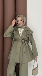 Olden Scuba Taşlı İkili Takım - Yağ Yeşil - Görsel 10