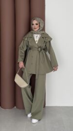 Olden Scuba Taşlı İkili Takım - Yağ Yeşil - Görsel 3